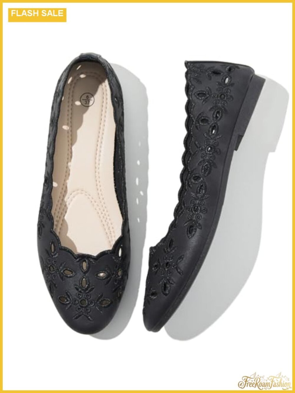 Womens Ballet Flats Comfortable Slip On Dress Shoes with Memory Foam PU Faux